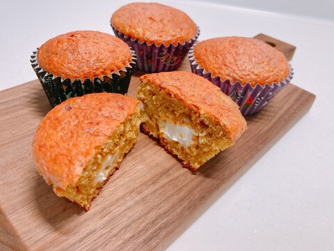 クリームチーズ入り ビーツの簡単カップケーキ